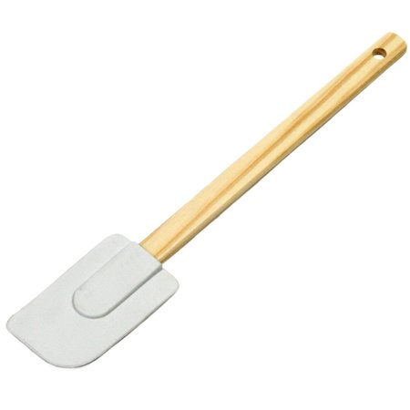 CHEF CRAFT 2-1/2 in. W X 14 in. L White and Brown Silicone/Wood Spatula 20632